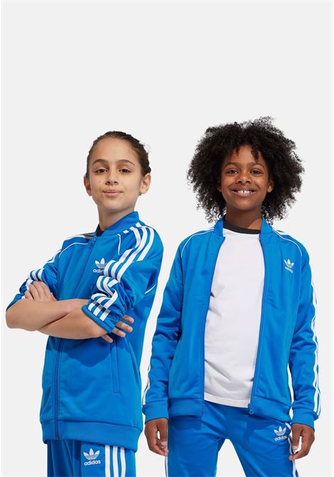ADICOLOR SST sweatshirt with light blue zip for boys and girls ADIDAS ORIGINALS | IN4743.